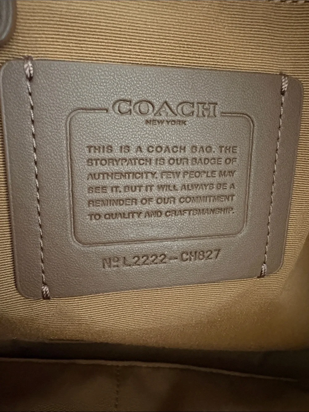 Coach Hudson Double Handle Tote Chambray Denim Leather Tote CH827